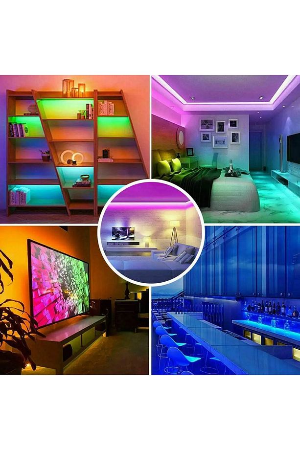 Jv-0213 Rgb Led Tak Çalıştır 5 Mt Blackboard Işık Yapışkanlı Renkli Led Işık - 2