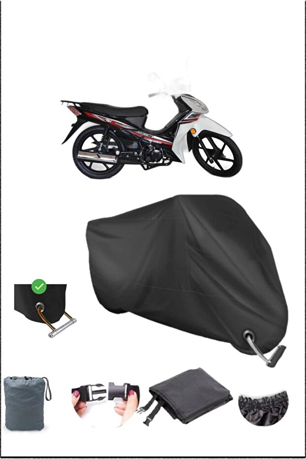 Rks Next100 Resistant Lock Compatible Waterproof Motorcycle Brandasi-Black