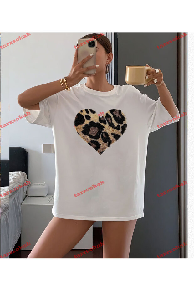 Leopard Patterned Soft Heart - 1