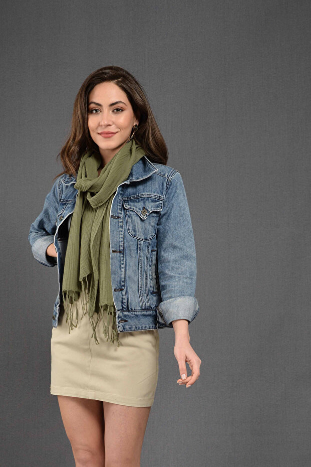 Haki Yeşil Fular - 5