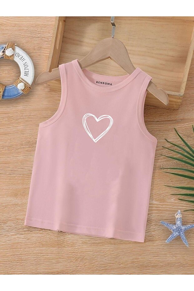 Cartoon Character Printed Sleeveless Children's T-Shirt