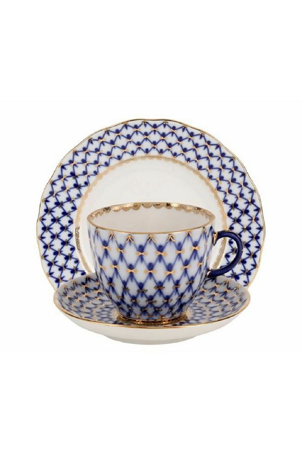 3-Parça Kahve Seti Tulip Cobalt net - 1