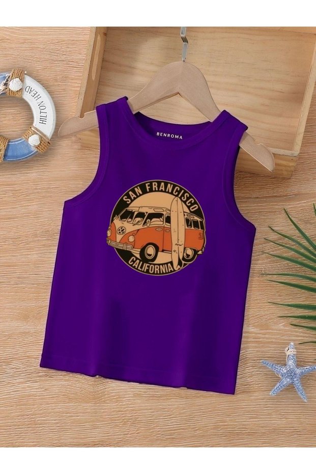 Cartoon Character Printed Sleeveless Children's T-Shirt