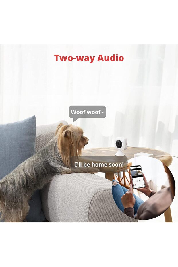 Security Indoor Camera with Motion Detection with Night Vision And 2 Way Audio - 3