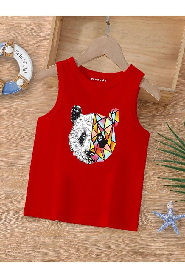 Cartoon Character Printed Sleeveless Children's T-Shirt