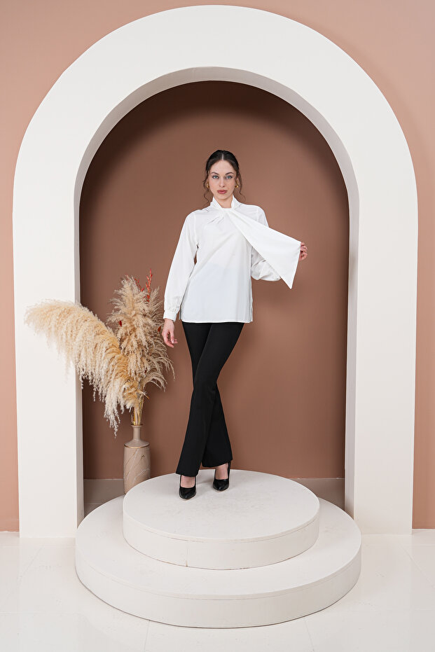 Elegance Bağlamalı Bluz