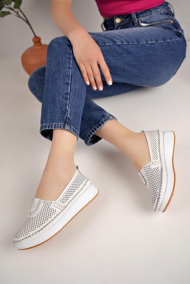 Genuine Leather Women's Daily Lightweight Comfortable Orthopedic Summer Comfort Shoes Dd9729