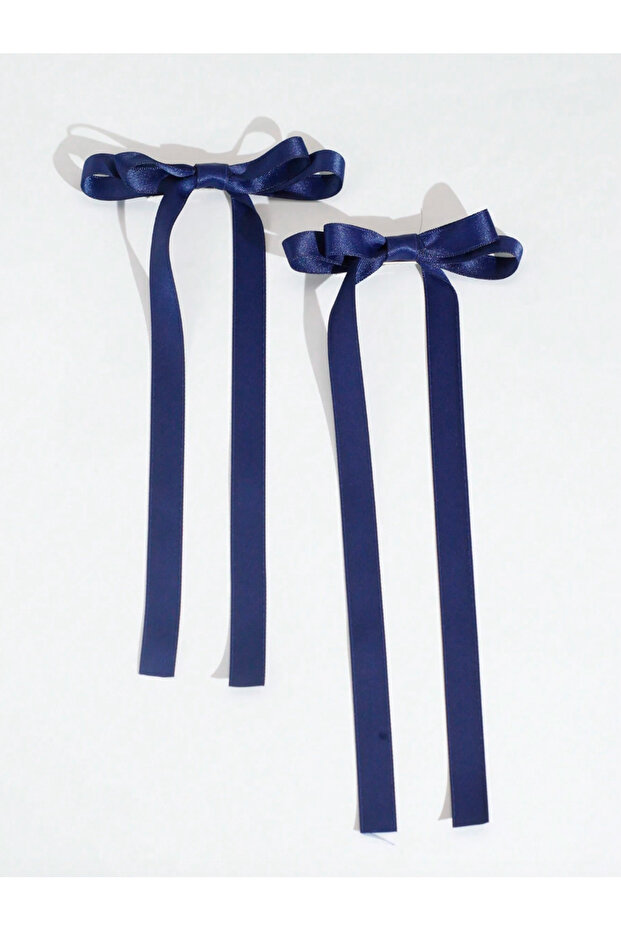 Double Bow Silk Satin Bow Clip Buckle