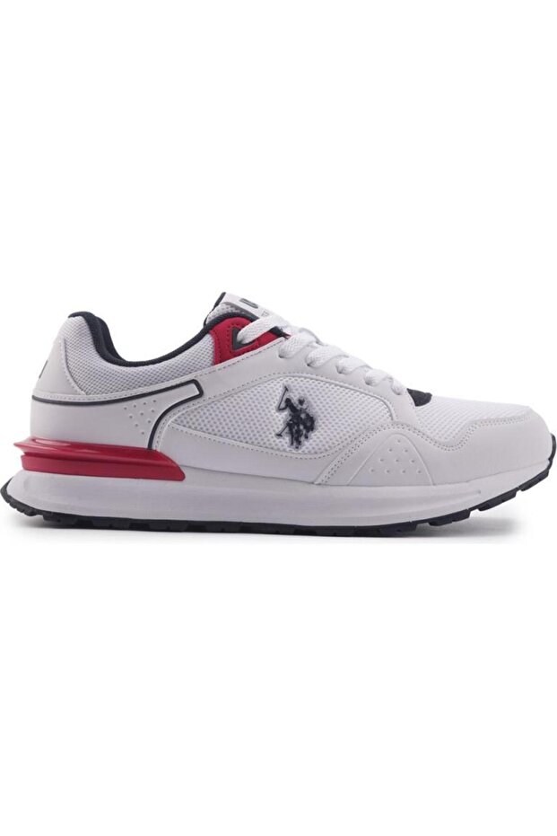US Polo AssnMartin Men's Walking Shoes White Lacquer Red