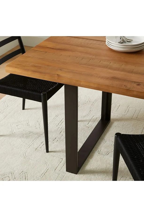 Ahşap Masif Retro Tasarım Ceviz Renk Yemek Ve Mutfak Masası Sandalyeler Hariç 150x80 - 4