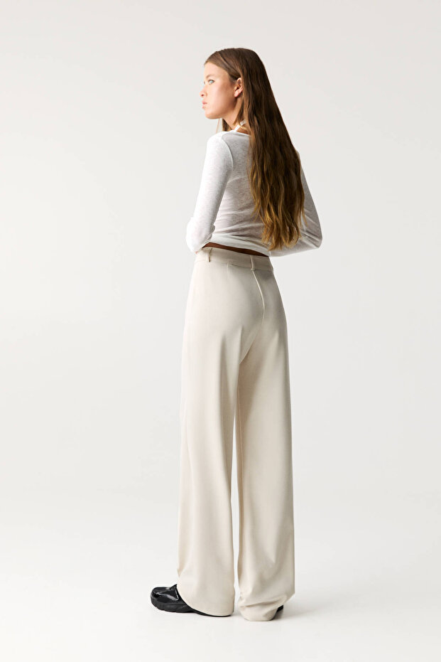 Dikiş detaylı kumaş pantolon - 3