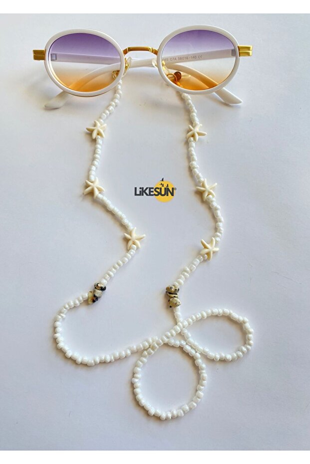 Spotted Coral Collection Beaded Women's Glasses Strap Eyeglass Cord