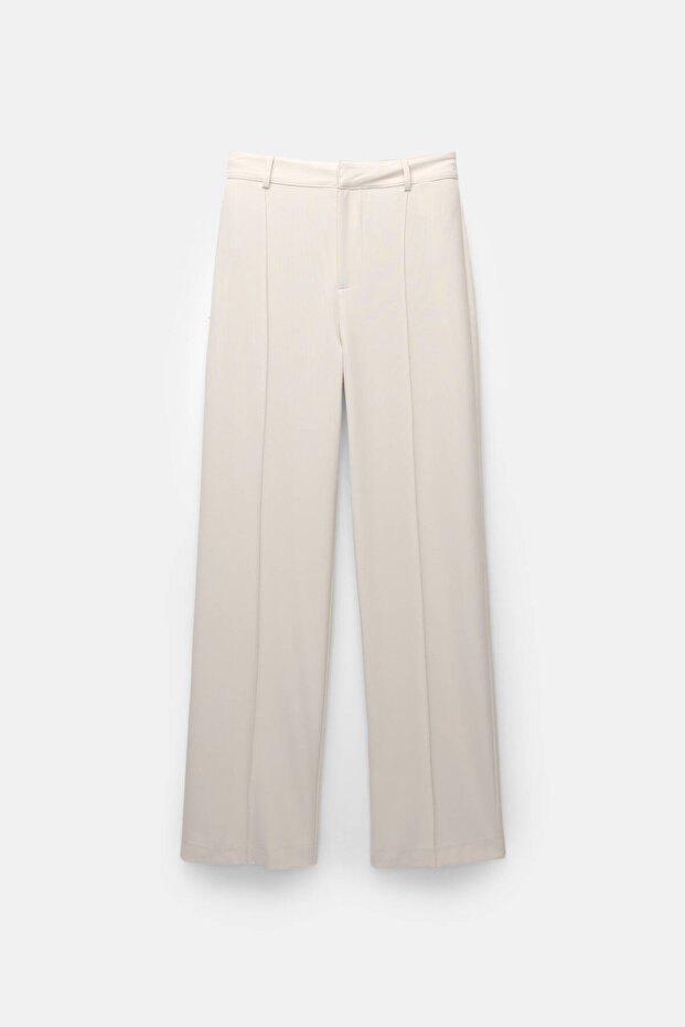 Dikiş detaylı kumaş pantolon - 5