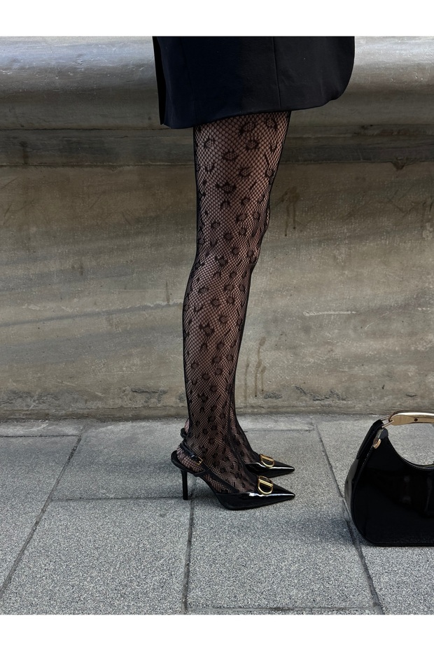 Chiloți negri importați cu model leopard de damă - 4