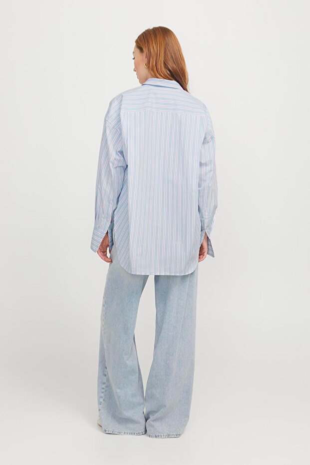 Kadin Basic Oversize Poplin Gömlek - Jamie - 1