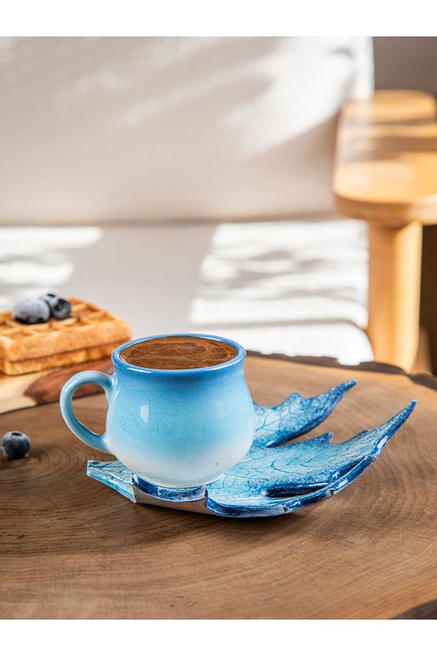 Çınar Handmade Kahve Fincanı Mavi -150 ml. - 3