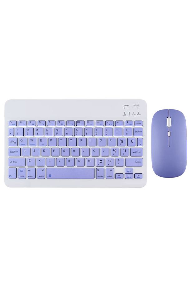 Samsung Galaxy Tab S9 FE Plus X610 12.4 '' İle Uyumlu Bluetooth Özellikli Klavye Mouse Set - 1