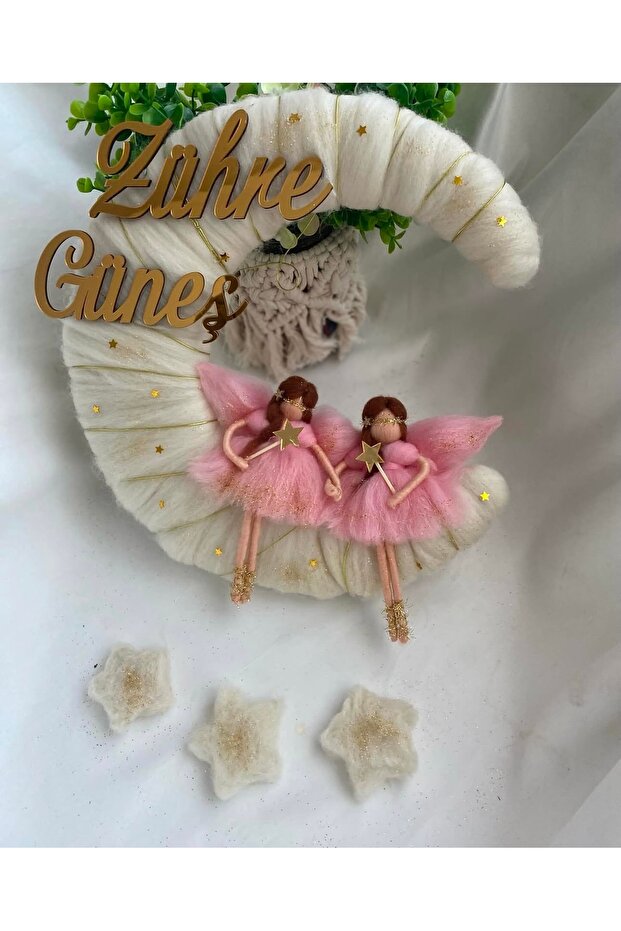 Keçe kapı süsü, bebek kapı süsü, peri bebek - 3