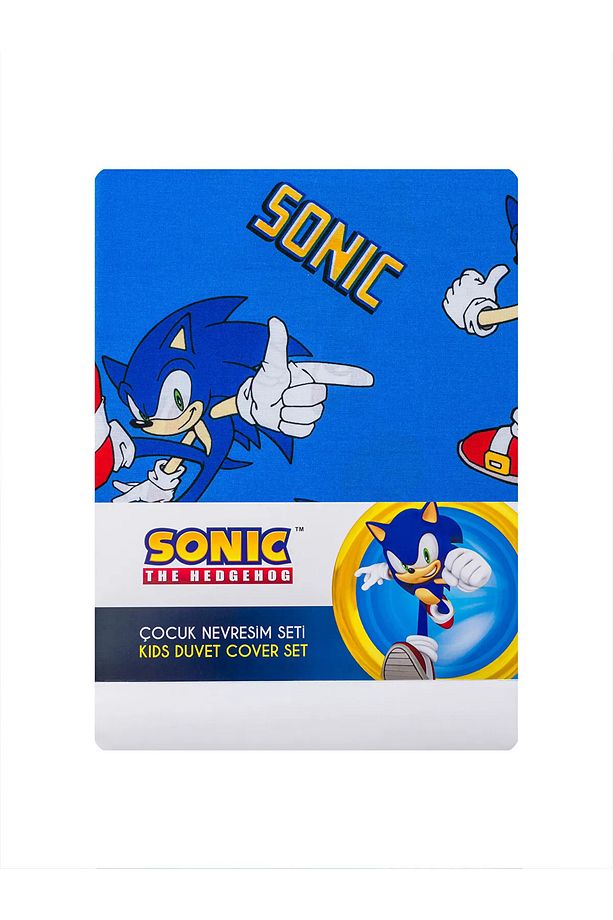 LCW HOME Karışık Sonic Baskılı Pamuklu Çocuk Tek Kişilik Nevresim Seti - 7