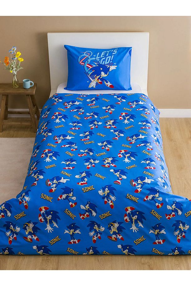LCW HOME Karışık Sonic Baskılı Pamuklu Çocuk Tek Kişilik Nevresim Seti - 2