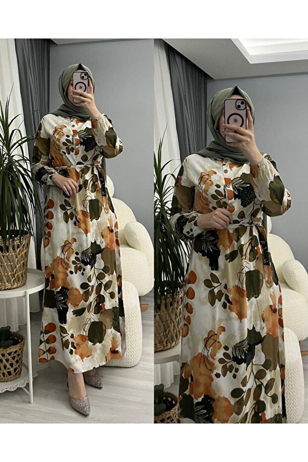 Boydan Viscose Dress with Half Buttons