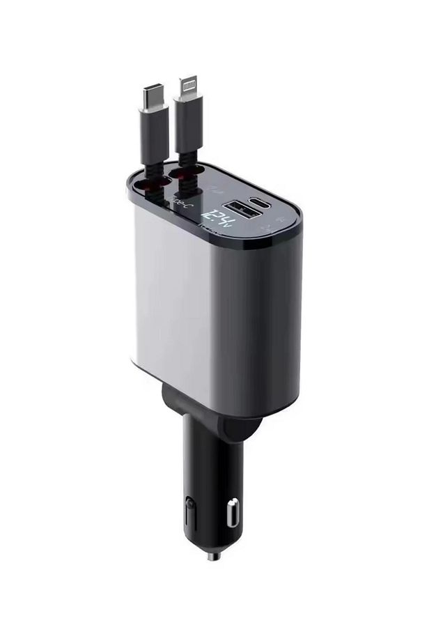 Usb C Typec Apple Araç Şarj Aleti,4'ü 1 Arada Hızlı Şarj Araç Güç Adaptörü | 66w Araç Usb Şarj Cihaz - 6