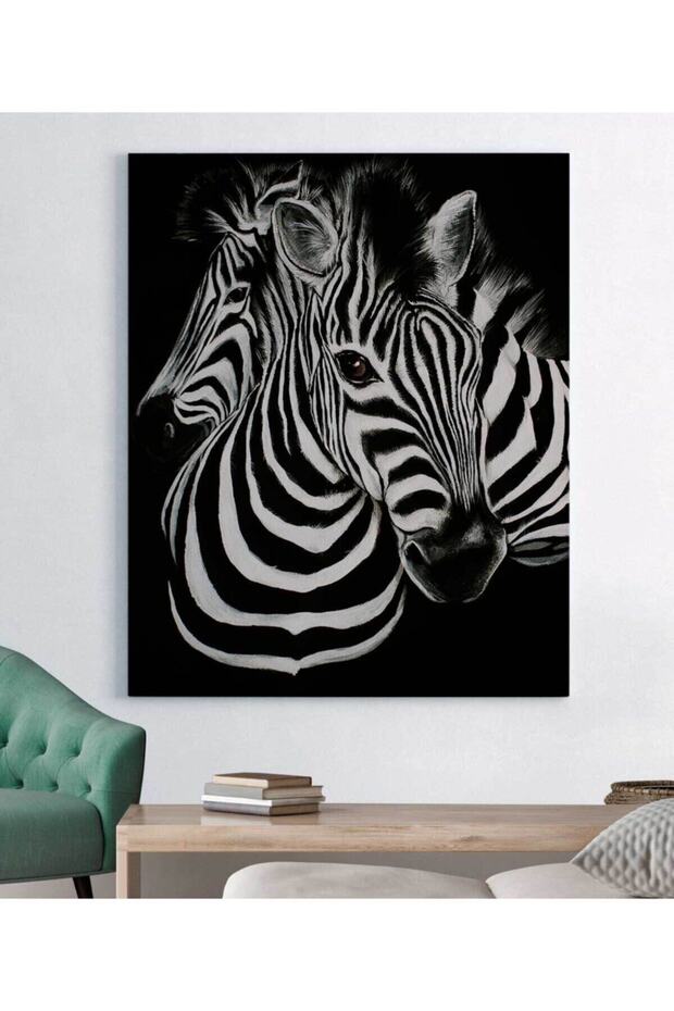 Zebra Dekoratif Kanvas Tablo - 2