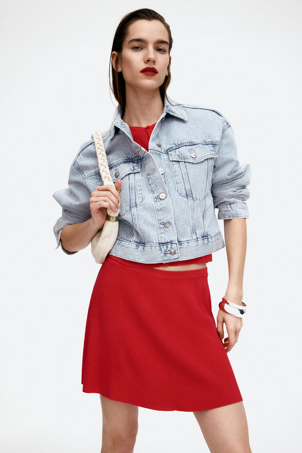 İnce Triko Kloş Etek - 2