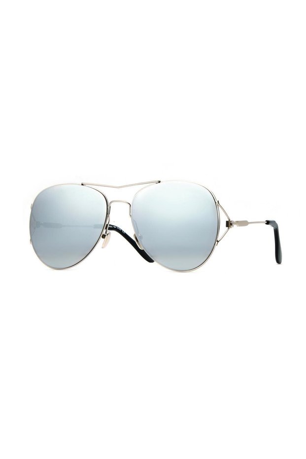 Damla Design Women &Apos; S Sunglasses - Glass with Silver Frame and Mirror Detail