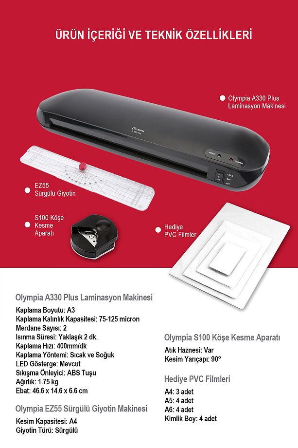 A330 Plus 4in1set Laminasyon Makinesi (A3) - 2
