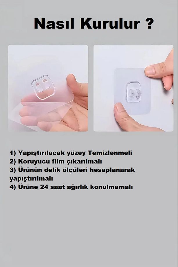 Yapışkanlı Kağıt Havluluk ve Baharatlık Şık Plexiglass – Duvara Monte Mutfak Rafı - 6