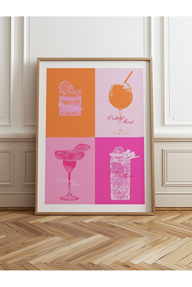 Tekli Ahşap Çerçeveli Tablo Tek Parça Poster Tablo TK/754 - 1