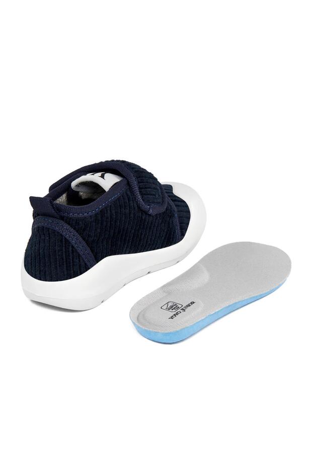 Memory Foam %100 Pamuk Kadife Çocuk Ilk Adım Ayakkabı Panduf - 3