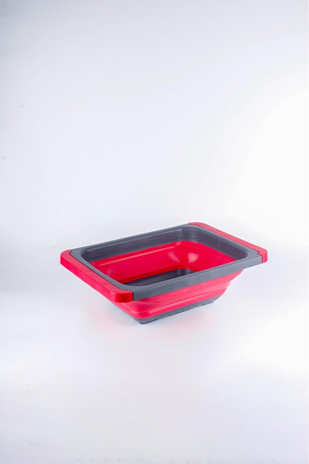 Red Foldable Rectangular Strainer 5.5 Lt - 4
