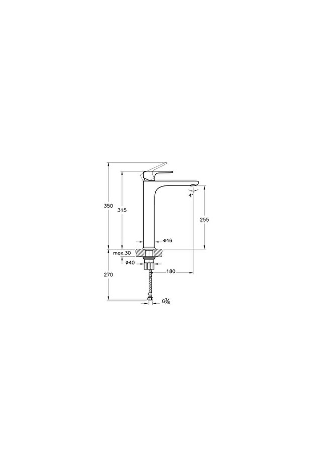 Root Round Lavabo Bataryası Çanak Krom A42707 - 3
