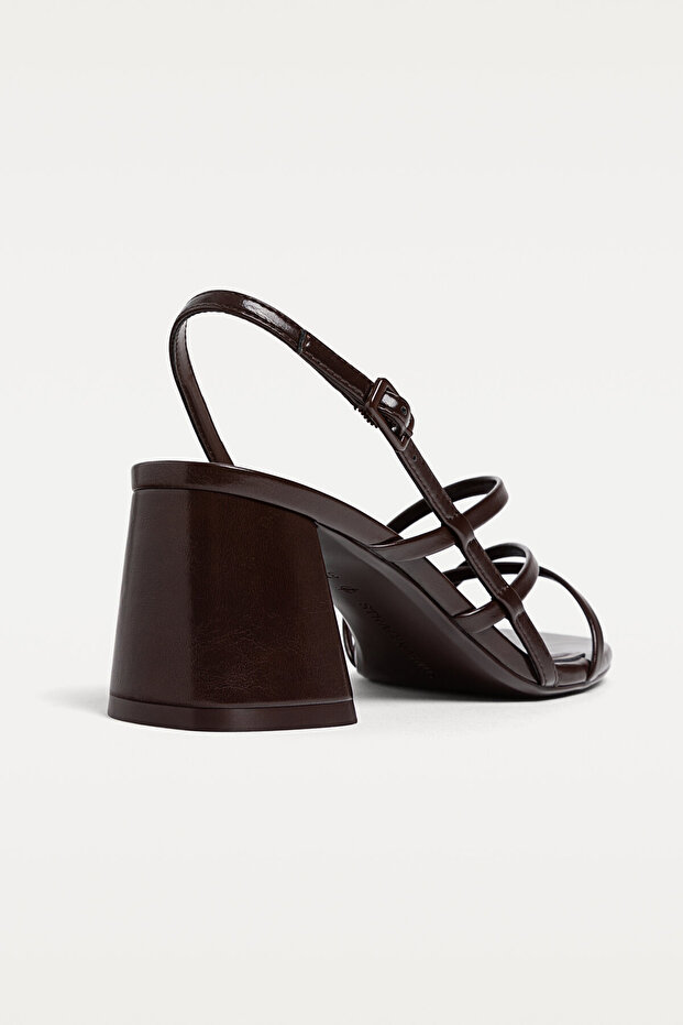 Blok topuklu sandalet - 5