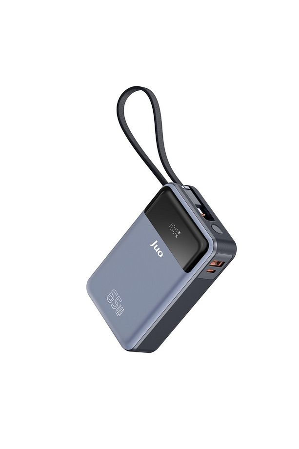 20000 Mah 65w Led Ekranlı Usb-a Type-c Kablolu Taşınabilir Hızlı Şarj Cihazı Powerbank - 1