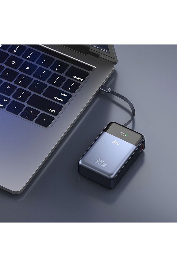 20000 Mah 65w Led Ekranlı Usb-a Type-c Kablolu Taşınabilir Hızlı Şarj Cihazı Powerbank - 6
