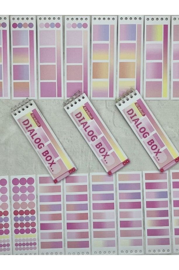 20 Yaprak Binderli Pembe Tonları Planlayıcı İndeks/İndex Sticker/Postit/Post-it - 2