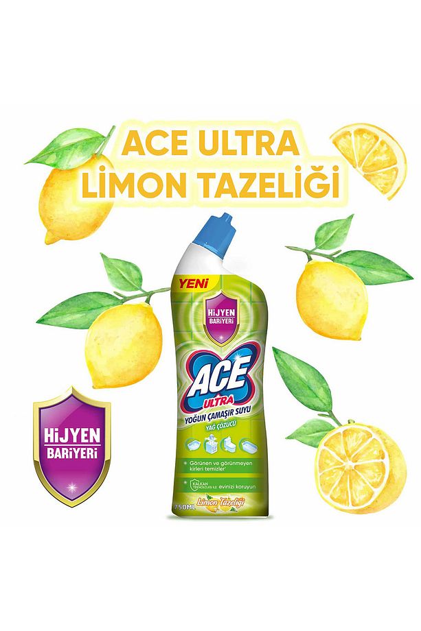 Ultra Yoğun Kıvamlı Çamaşır Suyu Limon Tazeliği 810g X6 - 3
