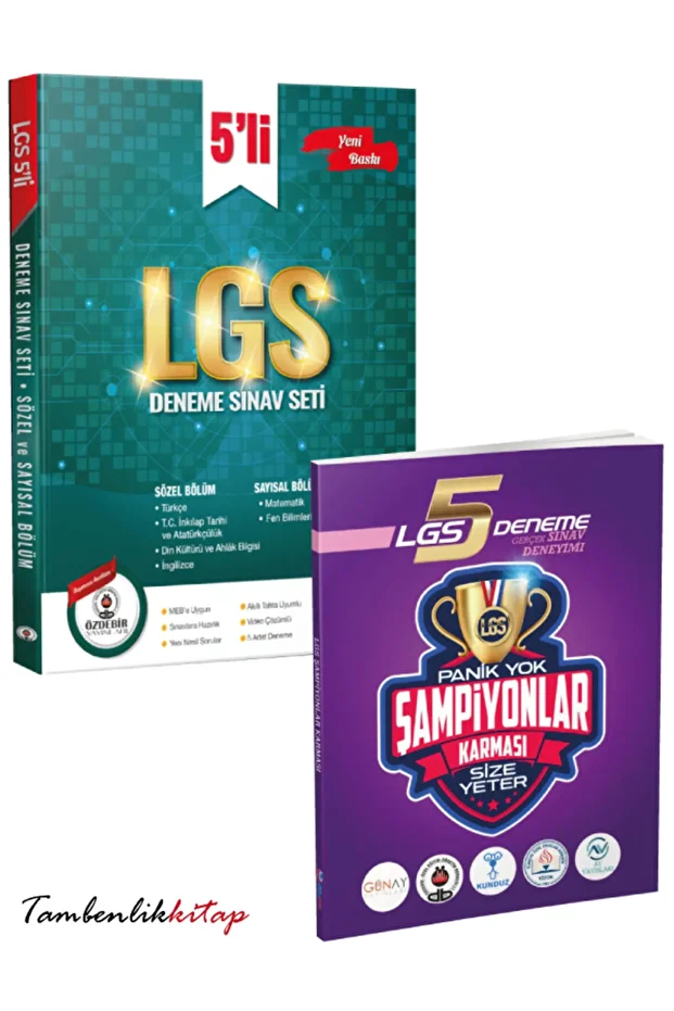 Şampiyonlar Karması ve Özdebir Yayınlarından 8.Sınıf LGS 5+5 Deneme Seti - 1