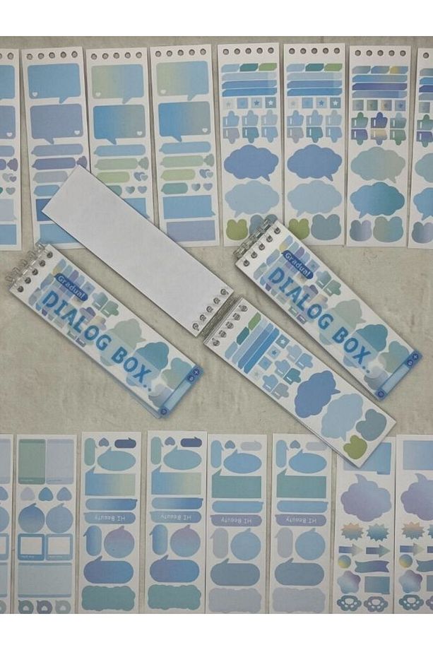 20 Yaprak Binderli Mavi Tonları Planlayıcı İndeks/İndex Sticker/Postit/Post-it - 2