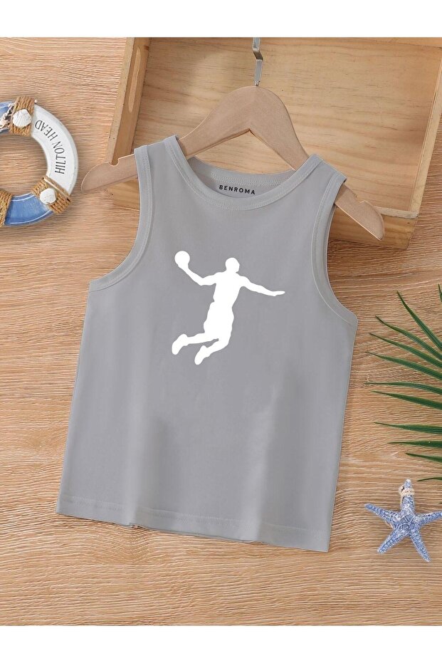Cartoon Character Printed Sleeveless Children's T-Shirt