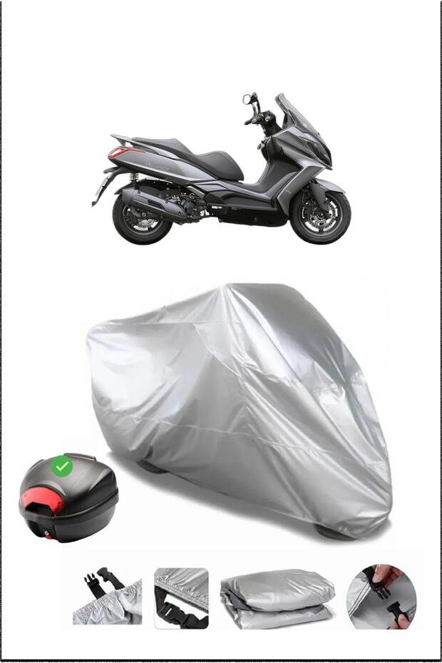 Kymco Downtown125I Rear Bag Compatible Gray Waterproof Canvas (Motorcycle)