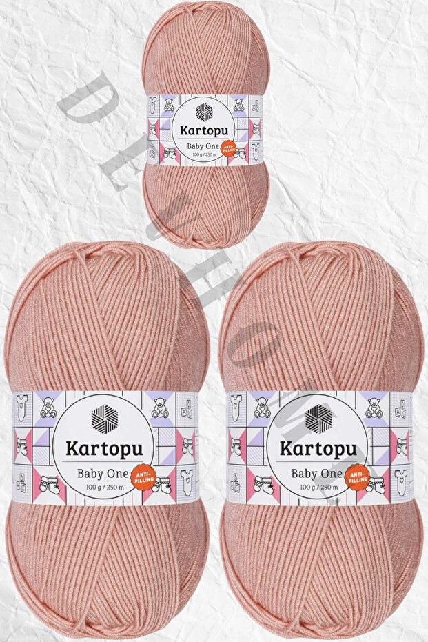 Kartopu Baby One 100% صوف أطفال مضاد للوبر، لا يسبب بيلينغ، لا يسبب التمزق، 3 قطع Devhome