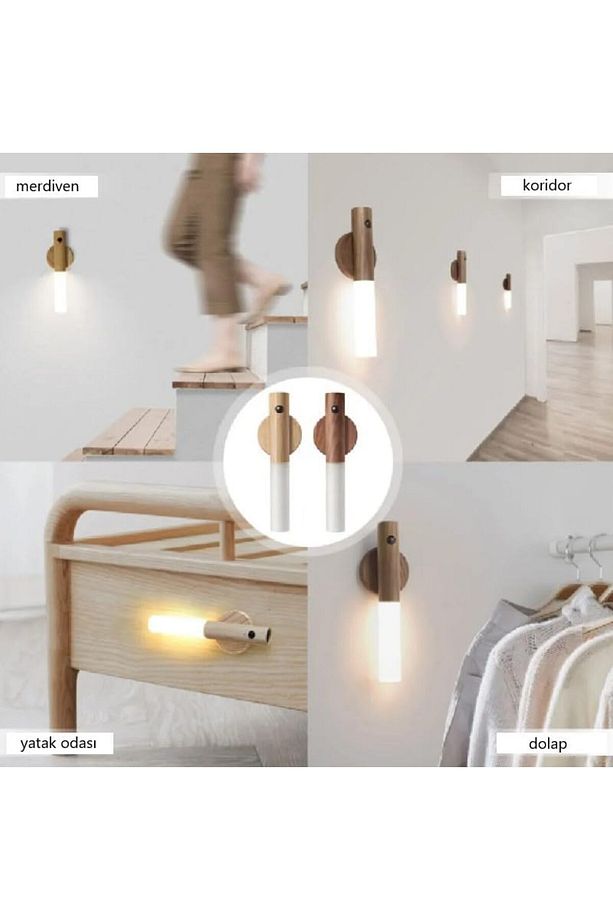 Akıllı Hareket Sensörlü Lamba 18cm Uzunluk Gece Lambası Işık İç Mekan Led Usb Şarjlı - 5