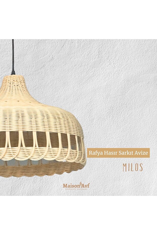 Milos Rattan Bambu Sarkıt Avize - 7