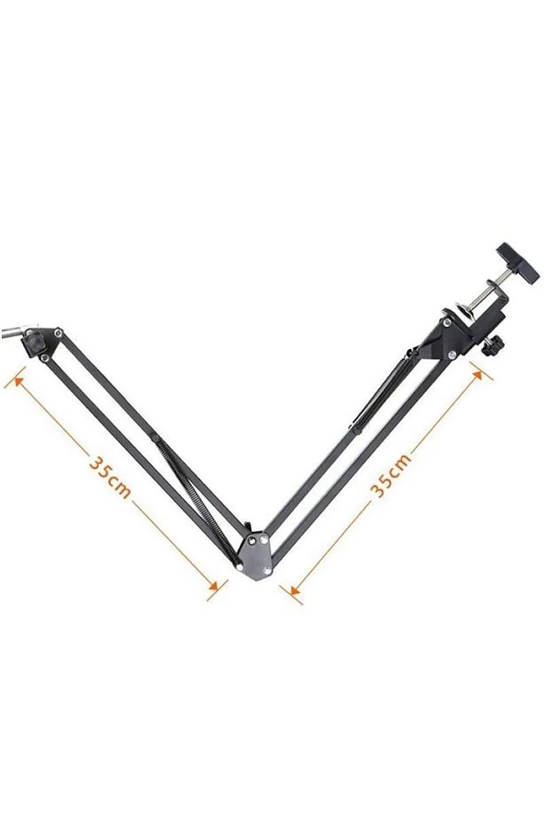 3in1 Hareketli Profesyonel Kayıt Mikrofon Standı + Pop Filtre + Telefon Tutucu - 6