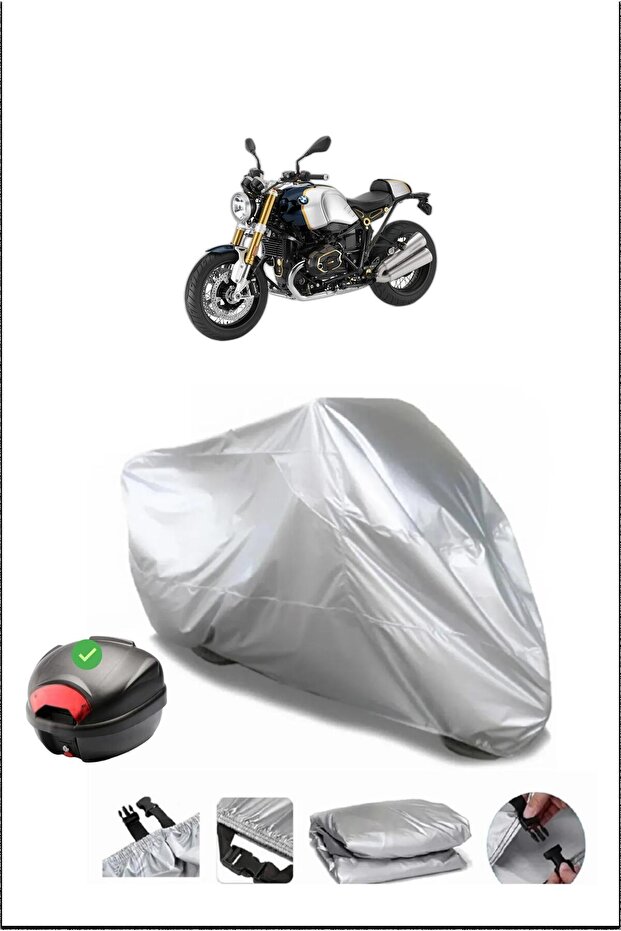 Bmw R1250Gs Rear Bag Compatible Gray Waterproof Canvas (Motorcycle)