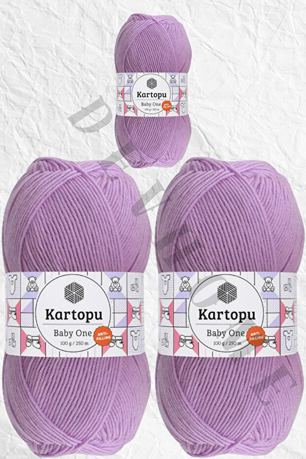 Kartopu Baby One 100% صوف أطفال مضاد للوبر، لا يسبب بيلينغ، لا يسبب التمزق، 3 قطع Devhome